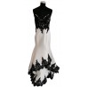 White with black lace mermaid
