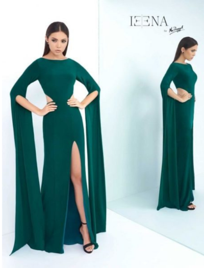 Green Stretch Drape Sleeves