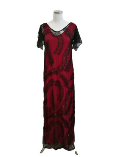 Red with Black Bead Overlay