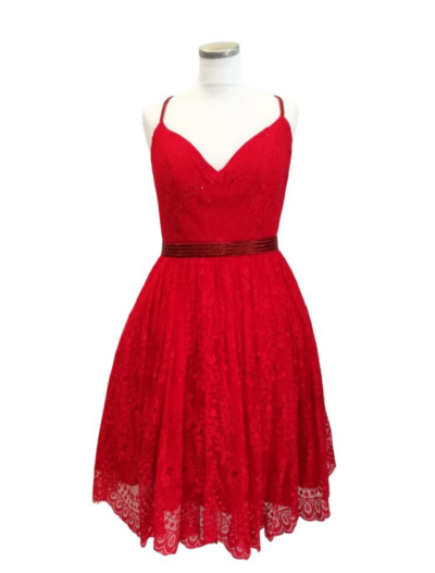 Red Lace with Belt