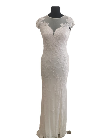 White Lace Round Neck