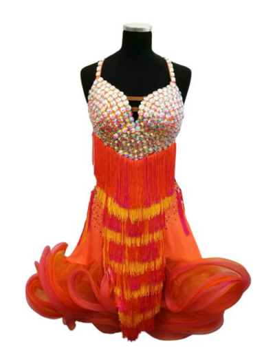 Stoned Bust with Fringe Dress