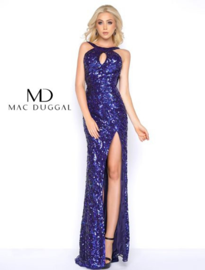 Blue Beaded Low Back