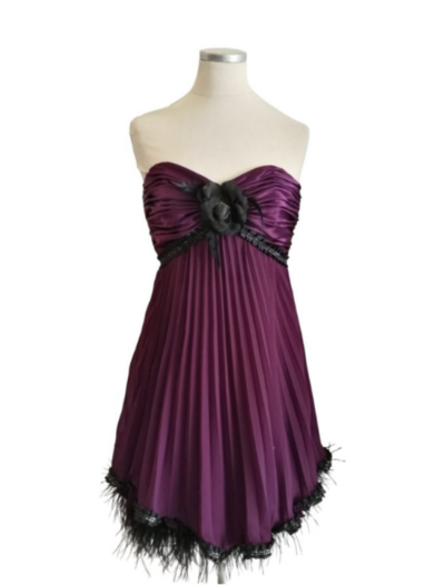Purple Pleat Short