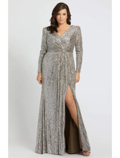 Silver Beaded Long Sleeved