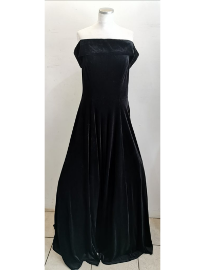 Black Velvet Off Shoulder Ballgown Dress