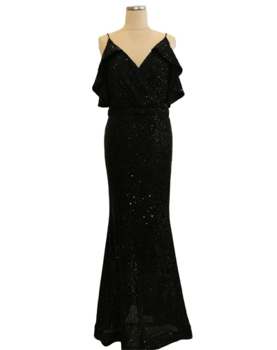 Black Beaded Off Shoulder