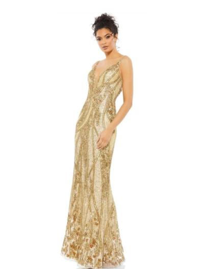 Gold Beaded Flower Trail
