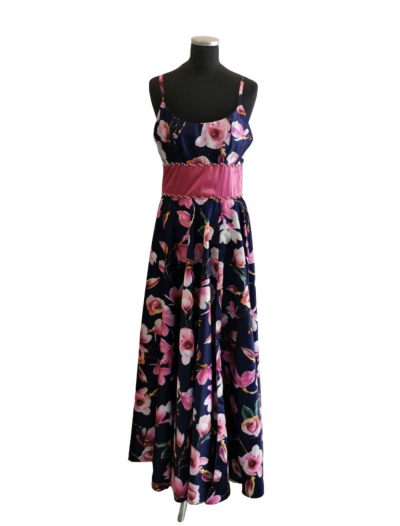 Navy & Pink Floral Print