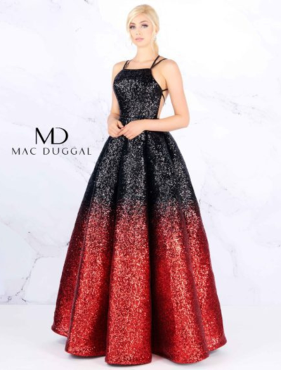 Black to Red Beaded Ombre