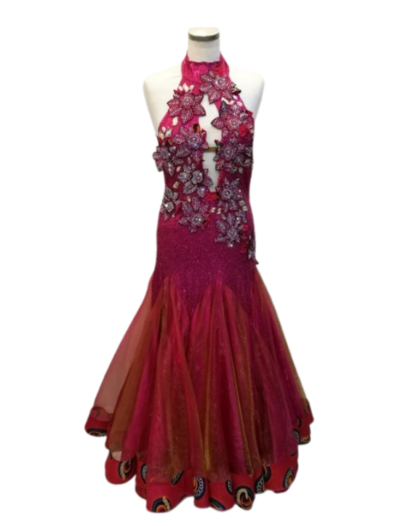 Halter neck with flowers Ballroom