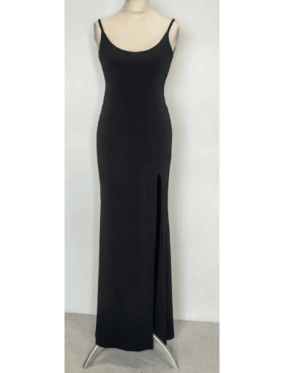 Black Plain Stretch Dress