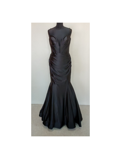 Black boned bodice mermaid skirt